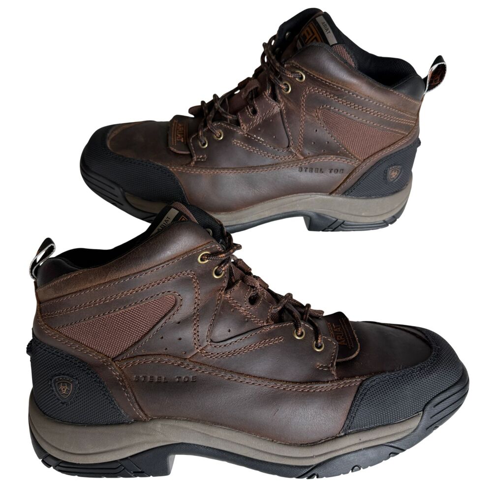 Ariat Terrain Hiker Work Boot men’s Leather Outdoor Steel Toe EH rated Size 10D
